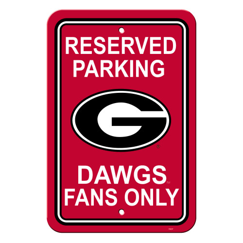 Georgia Bulldogs 12 in. x 18 in. Plastic Reserved Parking Sign
