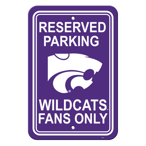 Kansas State Wildcats 12 in. x 18 in. Plastic Reserved Parking Sign