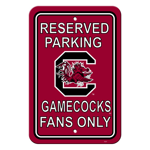 South Carolina Gamecocks 12 in. x 18 in. Plastic Reserved Parking Sign
