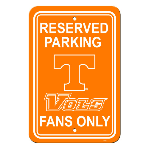 Tennessee Volunteers 12 in. x 18 in. Plastic Reserved Parking Sign