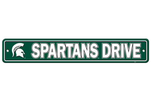 Michigan State Spartans Sign 4x24 Plastic Street Sign