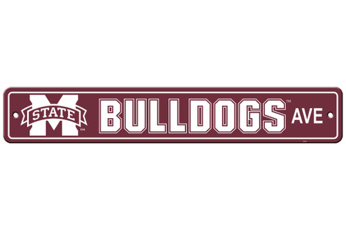 Mississippi State Bulldogs Sign 4x24 Plastic Street Sign