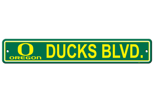 Oregon Ducks Sign 4x24 Plastic Street Sign