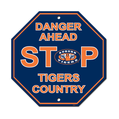 Auburn Tigers Sign 12x12 Plastic Stop Sign