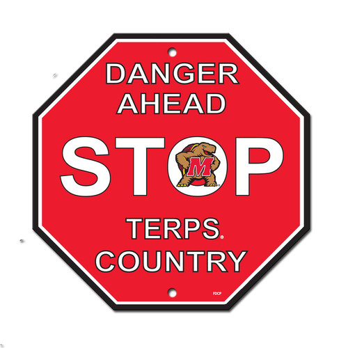 Maryland Terrapins Sign 12x12 Plastic Stop Sign