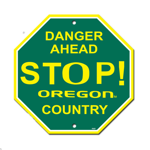 Oregon Ducks Sign 12x12 Plastic Stop Sign