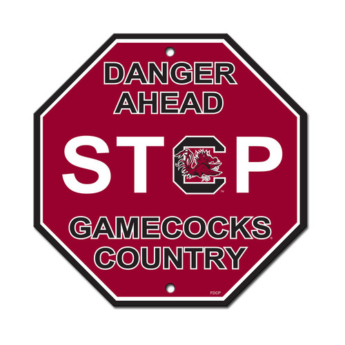 South Carolina Gamecocks Sign 12x12 Plastic Stop Sign