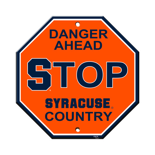 Syracuse Orange Sign 12x12 Plastic Stop Sign