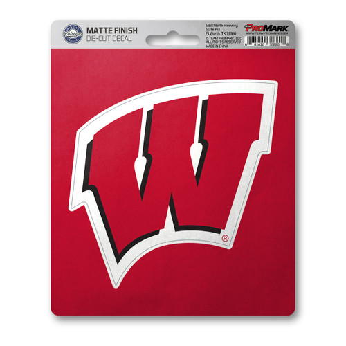 Wisconsin Badgers Matte Decal "W" Logo