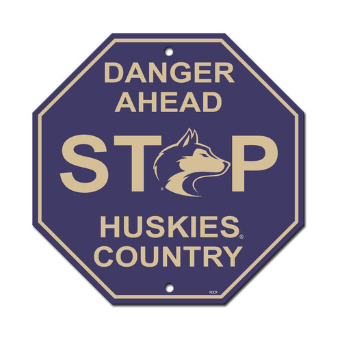 Washington Huskies Sign 12x12 Plastic Stop Sign