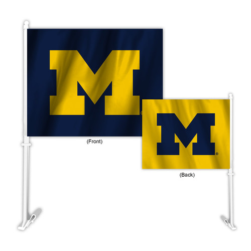 Michigan Wolverines Flag Car Style Home-Away Design