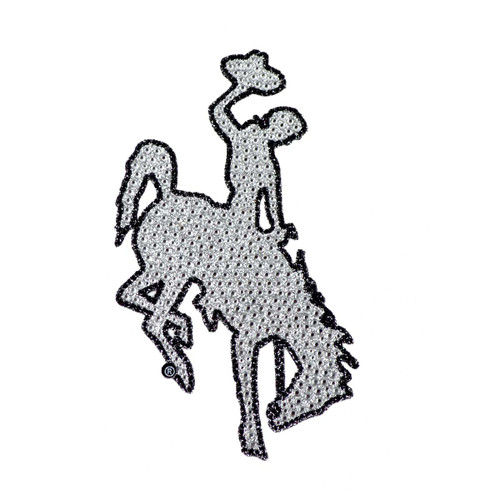 Wyoming Cowboys Bling Decal "Bucking Cowboy" Logo