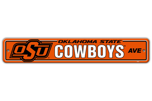 Oklahoma State Cowboys Sign 4x24 Plastic Street Sign