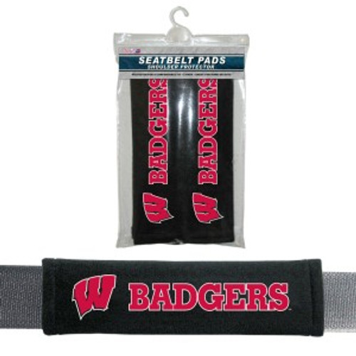 Wisconsin Badgers Seat Belt Pads Velour