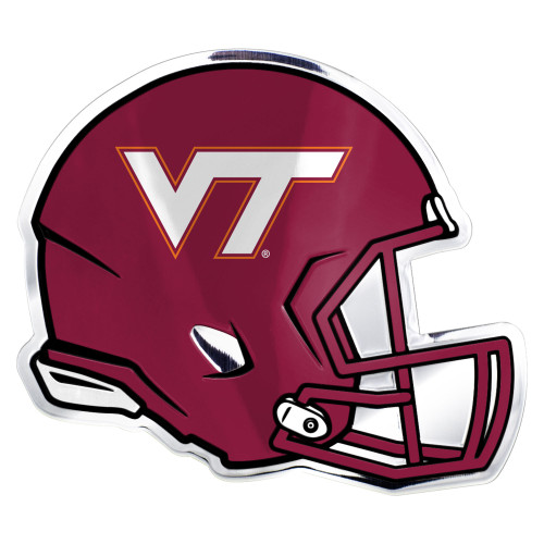 Virginia Tech - Virginia Tech Hokies Embossed Helmet Emblem VT Primary Logo Red