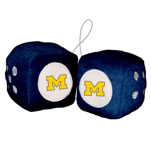 Michigan Wolverines Fuzzy Dice