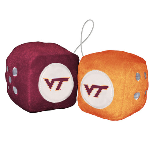Virginia Tech Hokies Fuzzy Dice