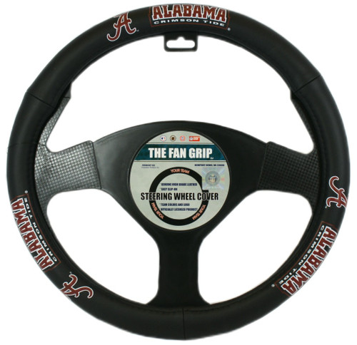 Alabama Crimson Tide Steering Wheel Cover Leather Style