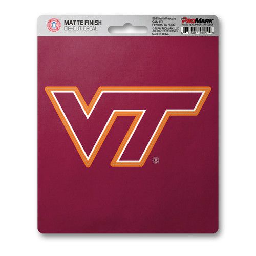 Virginia Tech Hokies Matte Decal "VT" Logo