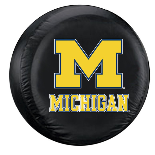 Michigan Wolverines Tire Cover Large Size Black