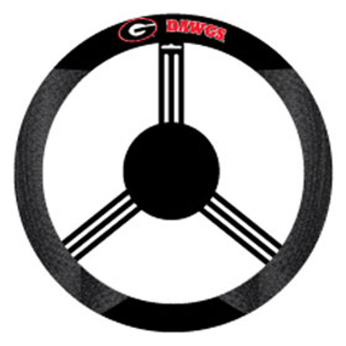 Georgia Bulldogs Steering Wheel Cover Mesh Style