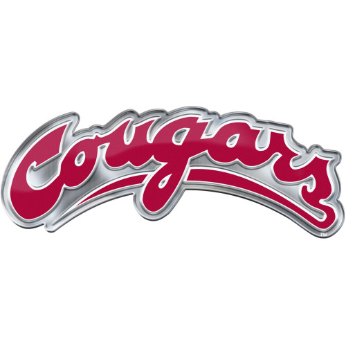 Washington State University - Washington State Cougars Embossed Color Emblem 2 "Cougars" Alternative Logo Red