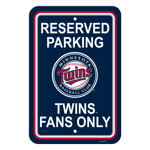 Minnesota Twins 12 in. x 18 in. Plastic Reserved Parking Sign