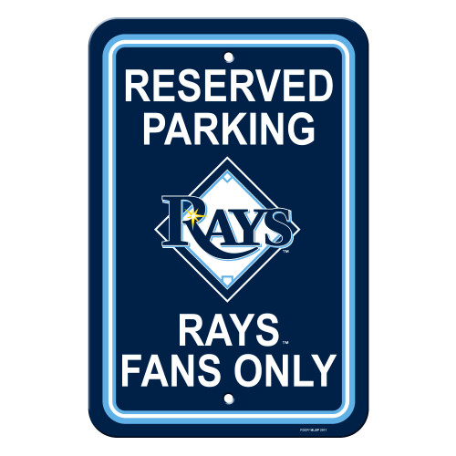 Tampa Bay Rays 12 in. x 18 in. Plastic Reserved Parking Sign