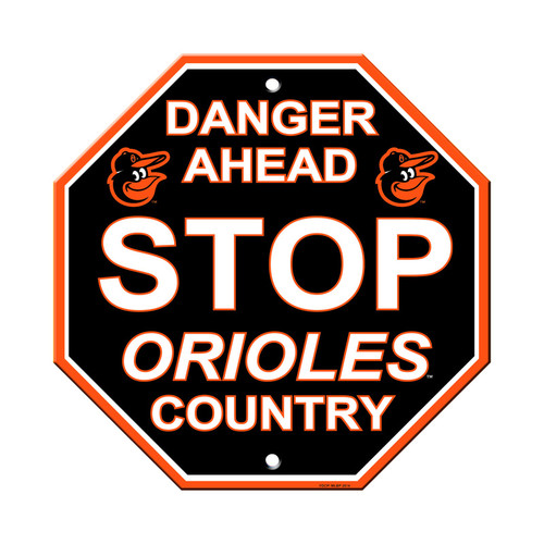 Baltimore Orioles Sign 12x12 Plastic Stop Sign
