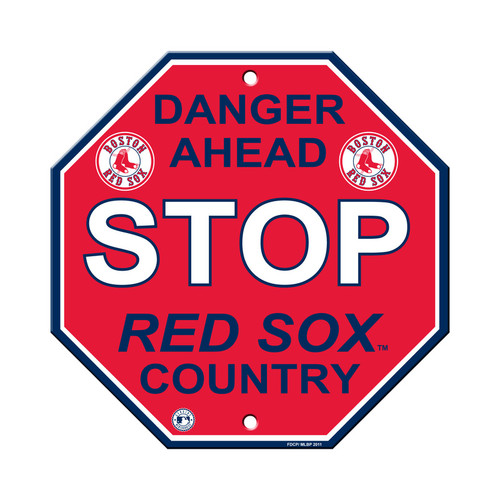 Boston Red Sox Sign 12x12 Plastic Stop Sign