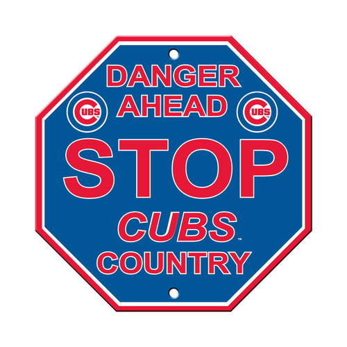 Chicago Cubs Sign 12x12 Plastic Stop Sign