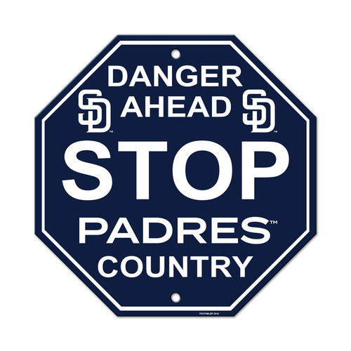 San Diego Padres Sign 12x12 Plastic Stop Sign