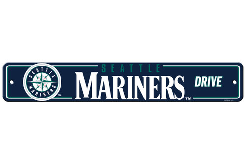 Seattle Mariners Sign 4x24 Plastic Street Sign