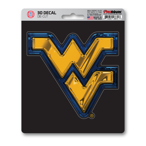 West Virginia Mountaineers 3D Decal "WV" Logo