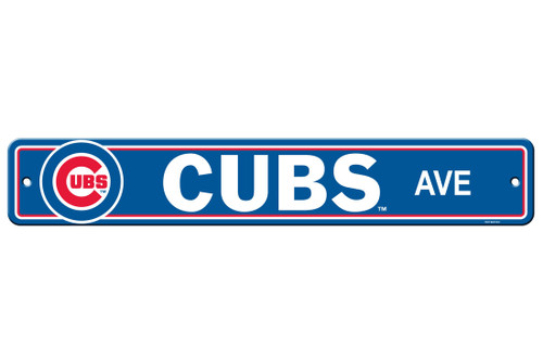 Chicago Cubs Sign 4x24 Plastic Street Sign