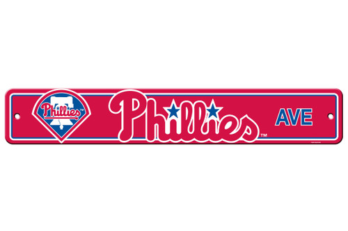 Philadelphia Phillies Sign 4x24 Plastic Street Sign