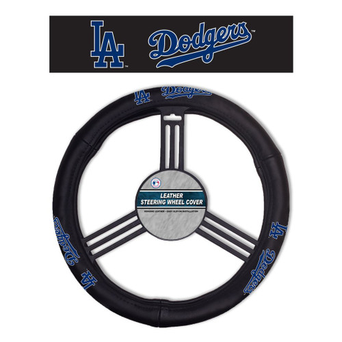 Los Angeles Dodgers Steering Wheel Cover - Leather