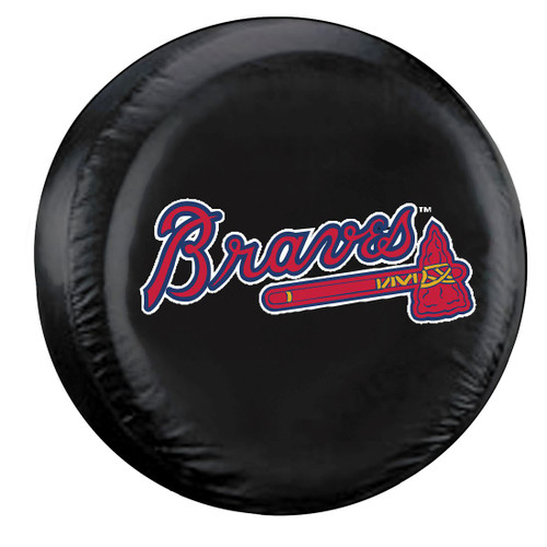 Atlanta Braves Black Tire Cover - Standard Size