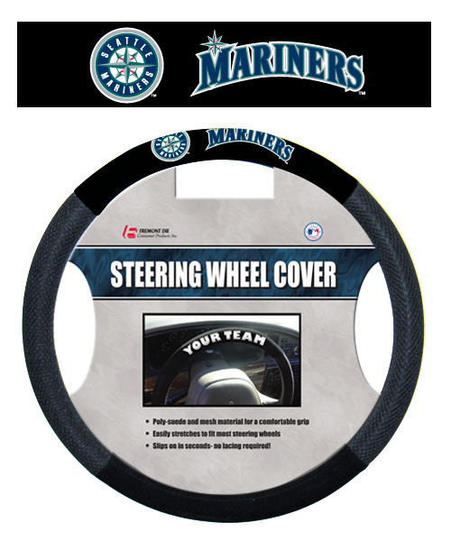 Seattle Mariners Steering Wheel Cover Mesh Style
