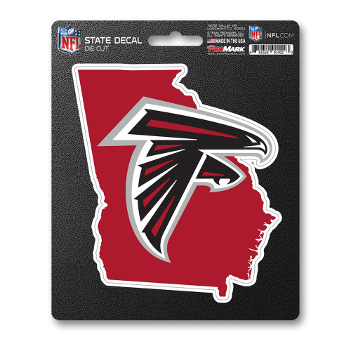 Atlanta Falcons State Shape Decal "Falcon" Logo / Shape of Georgia Red & Black