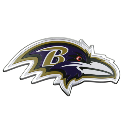 Baltimore Ravens Embossed Color Emblem Raven Head Primary Logo Purple