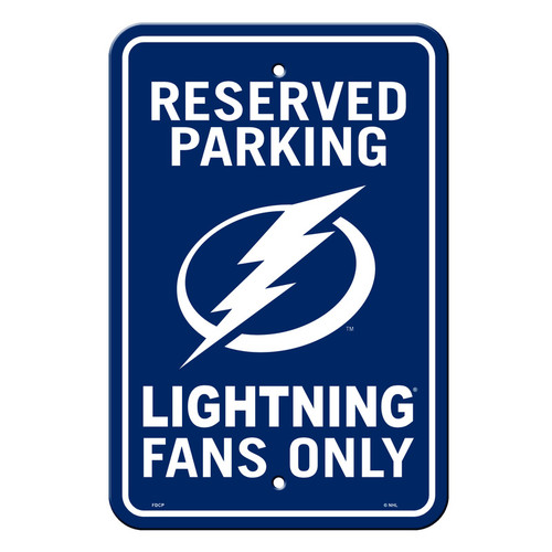Tampa Bay Lightning Sign 12 in. x 18 in. Plastic Reserved Parking Sign