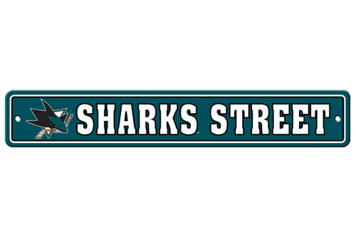 San Jose Sharks Sign 4x24 Plastic Street Sign