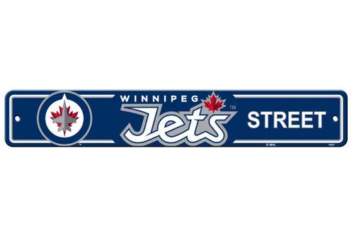 Winnipeg Jets Sign 4x24 Plastic Street Sign