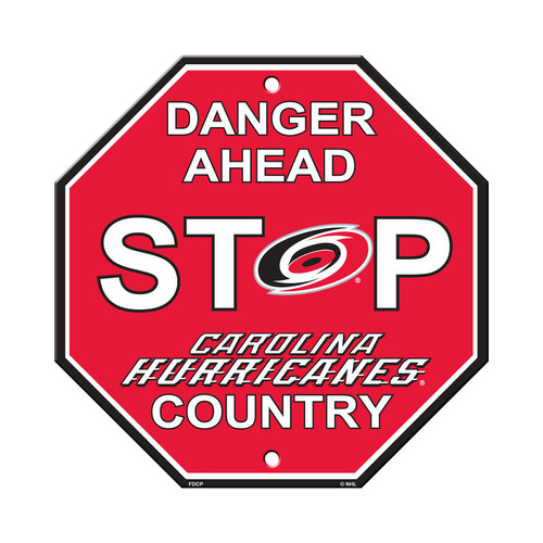 Carolina Hurricanes Sign 12x12 Plastic Stop Sign