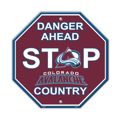 Colorado Avalanche Sign 12x12 Plastic Stop Sign