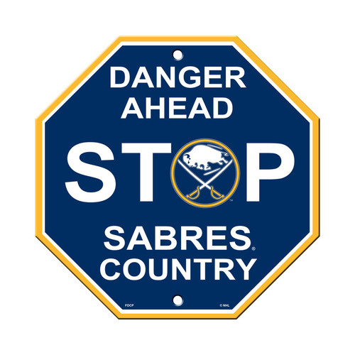 Buffalo Sabres Sign 12x12 Plastic Stop Sign