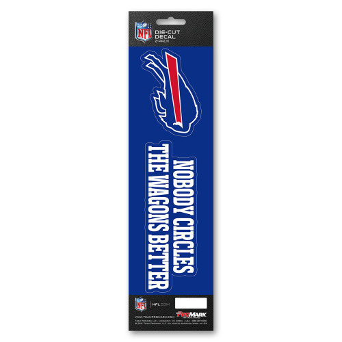 Buffalo Bills Team Slogan Decal Primary Logo & Team Slogan Blue, Red