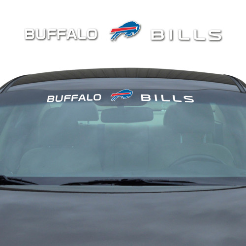 Buffalo Bills Windshield Decal Primary Logo and Team Wordmark White