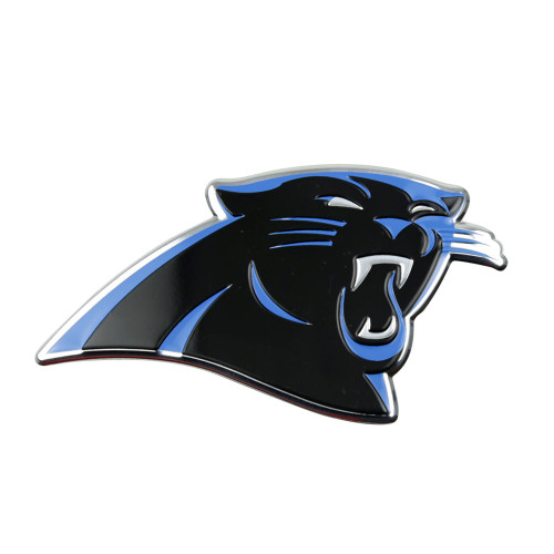 Carolina Panthers Embossed Color Emblem Panther Primary Logo Black